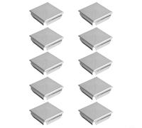 Eawfgtuw Clôture de jardin carrée ou couverture de protection contre l'humidité - Capuchon décoratif pour poteaux de portail - Finition galvanisée - Parfait pour pyramide en acier inoxydable (10