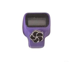 Eawfgtuw Compteur manuel numérique, mini clicker électronique avec écran d'arrêt automatique pour tricoter des rangs, appareil de gardien de scores, assistant en classe, multicolore (violet)