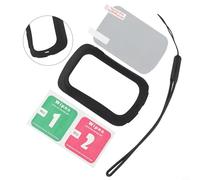 Eawfgtuw Coque de protection en silicone pour iGPSPORT BSC200 BSC200s BSC300 GPS pour ordinateur de vélo, résistant aux chocs avec film HD et cordon Noir