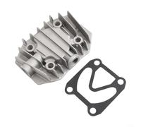 Eawfgtuw Couvercle de refroidissement de culasse en aluminium pour compresseur d'air, outils pneumatiques avec espacement des trous de 48 x 62 mm, construction métallique chaleur et pression