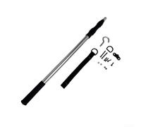 Eawfgtuw Échelle de grenier en alliage d'aluminium avec crochet télescopique et kit de corde, extensible de 53 cm à 1,1 m pour échelle de grenier et porte de garage