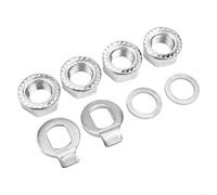 Eawfgtuw Écrous de moteur de moyeu de 16 mm et rondelles de sécurité pour moteurs de moyeu arrière de 3000 W à 12 000 W, bras de couple compatibles avec vélos électriques et scooters, argent (argent)