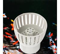 Eawfgtuw Écumoire de vidange de bassin Koi avec hauteur réglable et angle de balancement pour un contrôle efficace de l'eau, tasse de collecte des débris élargie, pour une construction ABS durable