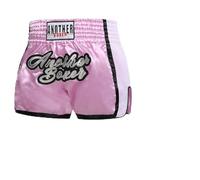 Eawfgtuw Elastic Martial Short de boxe unisexe en polyester avec short d'entraînement pour MMA, Muay Breathabl, rose, taille L