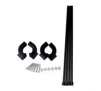 Eawfgtuw Ensemble de barres de toit en fibre de verre avec clips, 45 cm de longueur, compatible avec cadre tubulaire carré de 0,5 cm pour l'avant ou