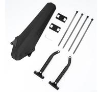 Eawfgtuw Ensemble de garde-boue arrière de vélo avec motif en fibre de carbone pour vélos de route, de montagne et de cyclo-cross, longueur 420 mm, matériau en nylon et polypropylène, comprend sangles