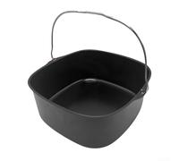 Eawfgtuw Ensemble de paniers à gâteau carrés pour friteuse à air, tailles 17,8 cm, 19,1 cm, 20,3 cm, poêles noires antiadhésives pour faire des gâteaux, compatible avec la plupart des modèles de