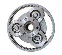 Eawfgtuw Ensemble d'engrenages de moteur planétaire 36T avec embrayage pour composants électriques pour vélo électrique scooter pièces de rechange 6T Sun Gear (engrenage métallique)
