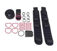 Eawfgtuw Ensemble harnais de plongée avec épaulettes en néoprène, réglable pour sangles de plaque arrière BCD pour une fixation sécurisée du matériel, kit de gréement de plongée en nylon antirouille