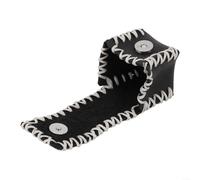 Eawfgtuw Étui en cuir pour craie de billard et snooker avec fermeture - Compatible avec craies carrées et rondes standard - Noir