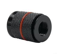 Eawfgtuw Extenseur de casque de vélo de 28,6 mm pour fourches en fibre de carbone, pour écrou étoile en alliage d'aluminium ultra léger avec moletage CNC, boulon d'extension noir 22-25,4 mm