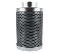 Eawfgtuw Filtre à charbon actif 100 mm pour contrôle des odeurs, charbon léger RC48 avec lit de 38 mm, débit d'air de 364 m³/h, tissu pré-filtre pour extracteur de tente de culture, longueur 200 mm