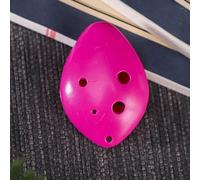 Eawfgtuw Flûte à ocarina à 6 trous en clé do, instrument à vent soprano en plastique pour débutants, jouet de musique folk léger avec trous de doigts lisses et (violet)