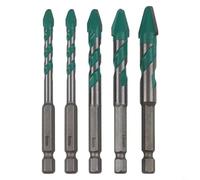 Eawfgtuw Foret à béton excentrique 6-12 mm - Noyau triangulaire en alliage pour pierre, brique, carrelage - Lot de 5 pièces avec portée étendue et retrait efficace des copeaux - 90 mm