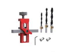 Eawfgtuw Gabarit de montage de porte d'armoire en alliage d'aluminium réglable Aide à l'installation avec guide de perçage Outil d'atelier pour cadre de visage 110-145 mm (D)