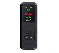 Eawfgtuw Geiger Counter Détecteur de rayonnement nucléaire avec capteur haute sensibilité pour bêta gamma X-for Ray Detection, pour écran OLED, batterie au lithium rechargeable (noir)