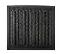 Eawfgtuw Grille d'aération carrée en métal de 30 x 30 cm, couvercle de ventilation, sortie d'air persienne, revêtement époxy en alliage d'aluminium, installation murale et plafond intérieure et