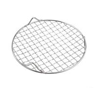 Eawfgtuw Grille de refroidissement ronde en acier inoxydable 201 pour four, cuisson, séchage, cuisson à la vapeur, plusieurs tailles de 13 à 35 cm de diamètre (18 cm)