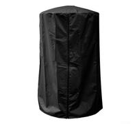 Eawfgtuw Housse de chauffage de terrasse imperméable et résistante pour chauffage extérieur pyramide à gaz, 61 x 96,5 cm, tissu Oxford avec corde télescopique coupe-vent, compatible (noir)