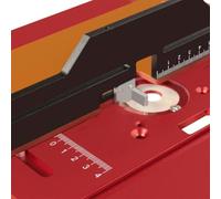 Eawfgtuw Insert de table de toupie en aluminium pour coupe-bordures RT0700C et électriques, planche à rabat avec double trous, panneau de table de fraisage en alliage d'aluminium anodisé, rouge