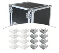 Eawfgtuw Iron Flight Case Lot de 8 supports d'angle à angle droit pour protections de bords pour armoires de haut-parleurs, boîtes de rangement en aluminium, conteneurs, camions, bijoux et tablettes