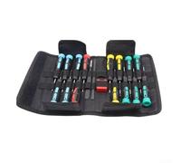 Eawfgtuw Jeu de tournevis 18 en 1 pour électronique avec embouts en alliage d'acier, poignée en caoutchouc antidérapant et sac de rangement en nylon pour les professionnels de la réparation et les