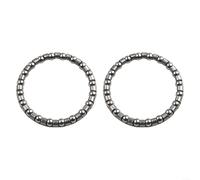 Eawfgtuw Kit de course à roulement à billes de vélo avec 20 billes en acier pour cadre de vélo, fourche diamètre intérieur 32 mm, extérieur 39 mm, 2 pièces en métal