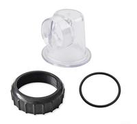 Eawfgtuw Kit de couvercle de pré-filtre transparent pour pompe de circulation de piscine SPS25 SPS50 SPS75 SPS100 Pièces de rechange avec joints toriques et accessoires à vis (1 lot)
