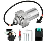 Eawfgtuw Kit de démarrage à 3 boulons, pour 50 cc 125 cc pour ATV chinois, Taotao, Coolster, Kazuma, 4 pour kit d'allumage moteur avec solénoïde pour relais pour véhicules tout-terrain (B)