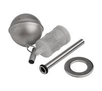 Eawfgtuw Kit de filtre flottant en acier inoxydable 304 avec tuyau en silicone de 78,7 cm pour fût Cornelius et bière maison, embout lesté pour réduire