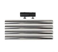 Eawfgtuw Kit de montage sur poteau Starlink avec tubes ronds en acier inoxydable et adaptateur en alliage d'aluminium, tuyau d'extension à 4 sections pour Gen 2 pour Gen 3 V2, réglable (A)