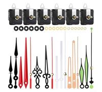 Eawfgtuw Kit de mouvement d'horloge à quartz avec mécanisme de balayage silencieux, longueur de tige de 13 mm/20 mm/28 mm et 6 ensembles d'aiguilles métalliques pour remplacement ou projet d'artisanat