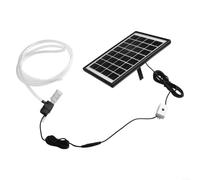 Eawfgtuw Kit de pompe à eau solaire 6 W 9 V | Pompe submersible 12 V DC Débit 240 L/H Filtre tuyau 2 m | Pour aquarium Système de circulation extérieur
