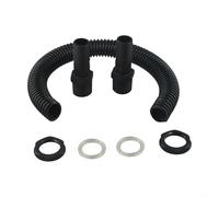 Eawfgtuw Kit de raccordement en plastique pour 2 citernes d'eau, joint de 25 mm avec tuyau de 0,5 m, fixations et instructions incluses (français non garanti), compatible avec le stockage d'eau Strata