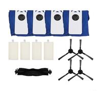 Eawfgtuw Kit de rechange pour aspirateur robot avec brosse principale, brosses latérales, filtres, sacs à poussière, sacs de ramassage de poussière, accessoires d'entretien du sol, pièces de nettoyage