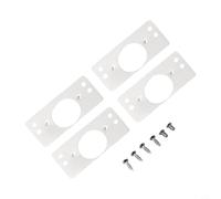 Eawfgtuw Kit de réparation de charnière d'armoire avec plaque latérale en acier inoxydable et vis de montage, support de fixation de porte et de panneau latéral pour placard de cuisine (1# planche de