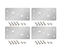 Eawfgtuw Kit de réparation de charnière d'armoire en acier inoxydable avec vis de montage pour réparation de panneau de porte et plaque latérale, facile à installer pour armoire de cuisine, placard