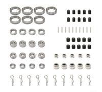 Eawfgtuw Kit d'outils de roulement de voiture télécommandée 73 pièces pour Traxxas pour Summit échelle 1/10, fixations en acier inoxydable avec M2.5/pour écrous de verrouillage, clips R, broches de