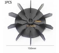 Eawfgtuw Lame de ventilateur de rechange pour compresseur d'air de 150 mm pour moteur à entraînement direct, compatible avec les pièces de compresseur Ottos, plastique noir, accessoire d'outils