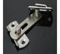 Eawfgtuw Loquet de porte coulissante en acier inoxydable avec vis, robuste de 2 mm d'épaisseur, verrou de sécurité pour la maison, le jardin, l'armoire, le battant et les meubles