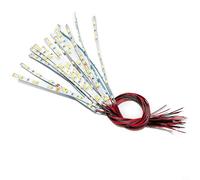 Eawfgtuw Lot de 10 bandes lumineuses à 6 LED pré-câblées pour modélisme ferroviaire et bâtiments, lumières blanches chaudes flexibles 12 V-18 V, câble de 20 cm pour maison de poupée miniature (lumière