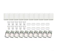 Eawfgtuw Lot de 10 câbles de soudure USB 3.1 type C mâle PCB avec coque noire ou blanche (blanc)