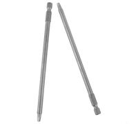 Eawfgtuw Lot de 10 embouts de tournevis carrés, embouts de tournevis magnétiques en alliage d'acier avec tige SQ2 pour tournevis manuels électriques et perceuses, gris