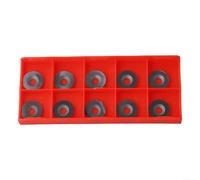 Eawfgtuw Lot de 10 lames de fraisage - Inserts ronds en carbure de tungstène - Angle de coupe de 30 degrés - 18 × 3 mm - Pour le travail du bois et le tournage des outils de finition