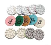 Eawfgtuw Lot de 10 tampons de polissage humides et secs pour granit, marbre, béton, 25 mm avec disques abrasifs à liaison en résine 100/150/300/500/800 pour électricité