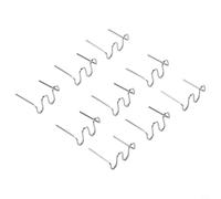 Eawfgtuw Lot de 100 agrafeuses à chaud en acier inoxydable 0,6/0,8 mm pour pare-chocs de voiture, kit de réparation de soudeur en plastique, formes ondulées plates prédécoupées pour plastique