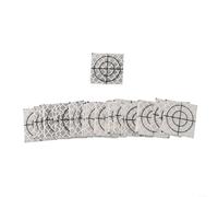 Eawfgtuw Lot de 100 cibles réfléchissantes en acrylique pour équipement total d'enquête, tailles de 20 x 20 mm à 60 x 60 mm, blanc avec réticule central (3 cm x 3 cm)