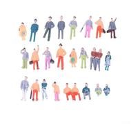 Eawfgtuw Lot de 100 figurines miniatures ABS à l'échelle 1:50, 1:75 et 1:100 pour dioramas de table de sable et correspondance de scènes, modèle coloré détaillé pour architecture (1:75)