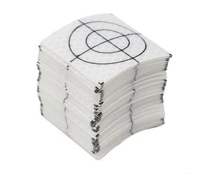 Eawfgtuw Lot de 100 marqueurs réfléchissants en acrylique conçus pour des mesures précises dans différents champs de construction, feuilles réfléchissantes autocollantes (5 cm x 5 cm)