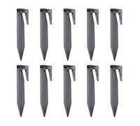 Eawfgtuw Lot de 100 piquets d'ancrage au sol pour tondeuse à gazon - Pour installation de fil périmétrique - Supports de câble en plastique résistant aux intempéries - 8,5 cm de hauteur